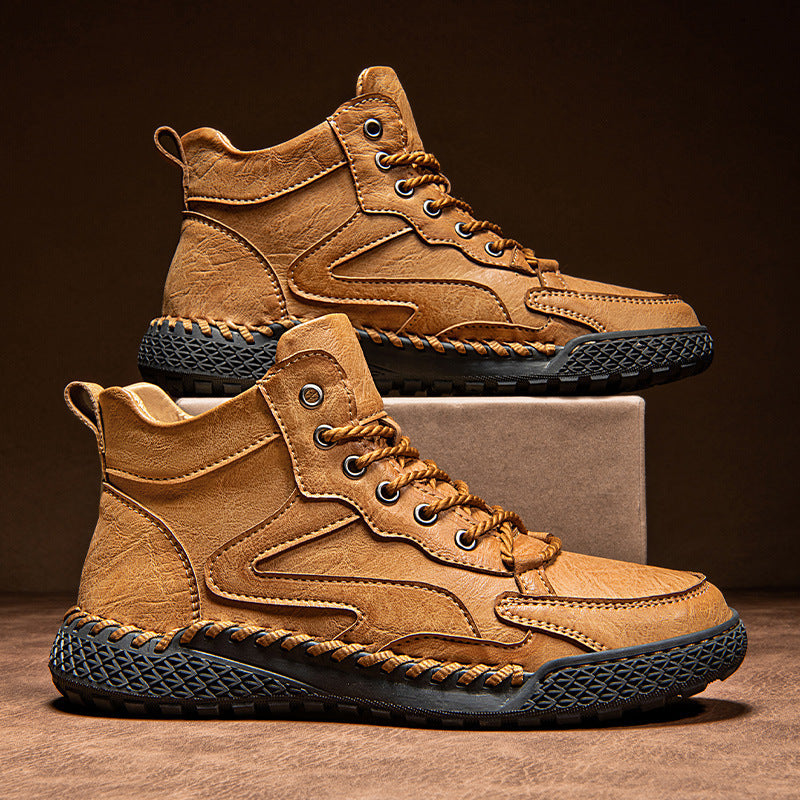 Anthony | Mens Lace Up Ankle Boots High Top Casual Winter Footwear