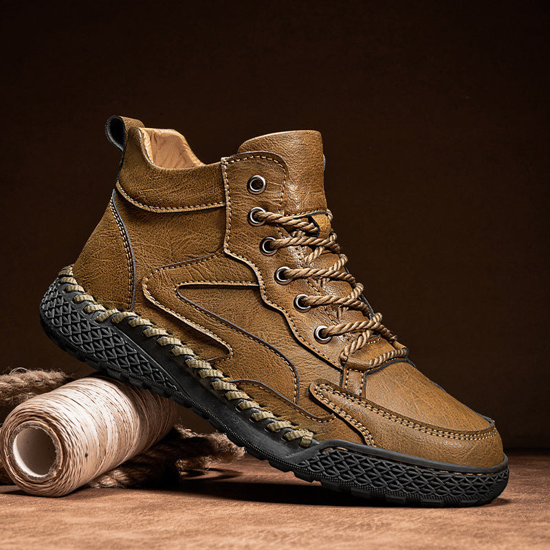 Anthony | Mens Lace Up Ankle Boots High Top Casual Winter Footwear