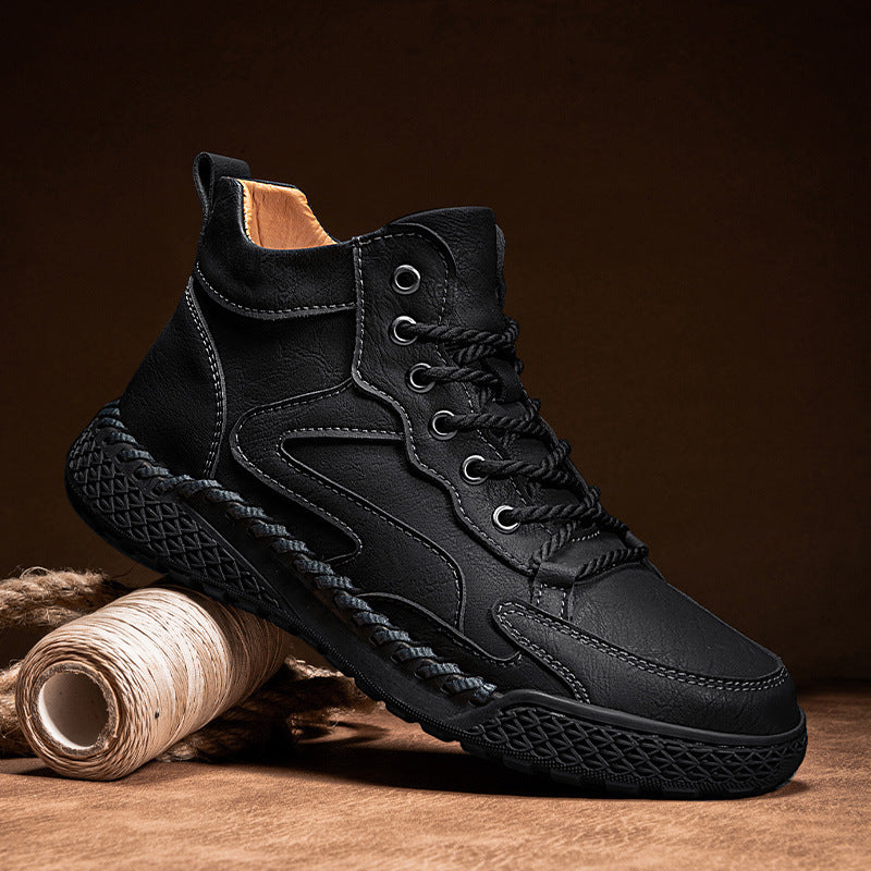 Anthony | Mens Lace Up Ankle Boots High Top Casual Winter Footwear