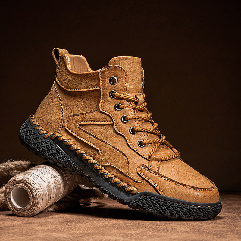 Anthony | Mens Lace Up Ankle Boots High Top Casual Winter Footwear