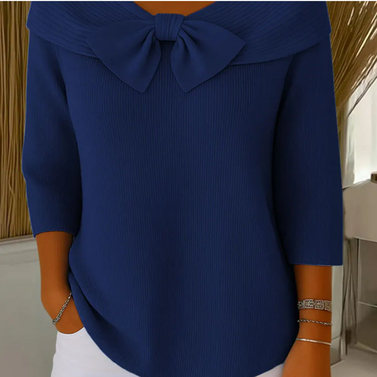 Arabella | Womens French Light Long Sleeve Knitted Jumper Top - 4
