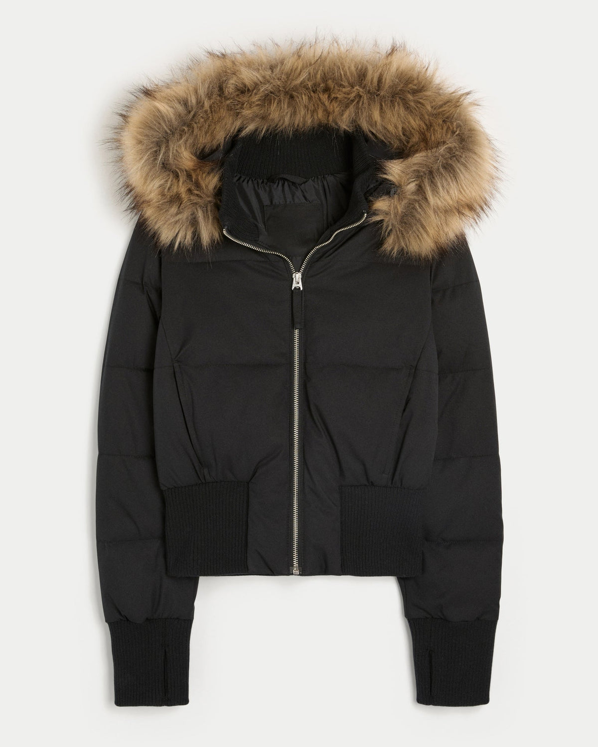 Aria | Womens Hooded Fur Collar Padded Puffer Jacket