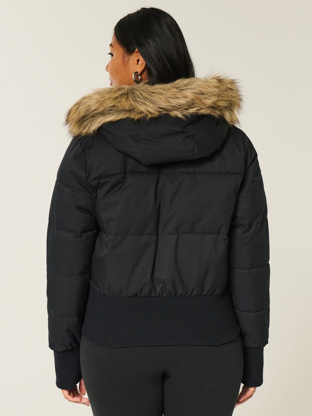 Aria | Womens Hooded Fur Collar Padded Puffer Jacket
