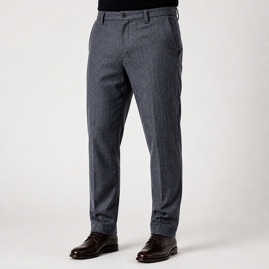 Arthur | Mens Work Business Dress Straight Leg Wrinkle Free Pants, Silver Grey