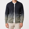 Asher | Mens Gradient Knit Cardigan Sweater Warm Coat, Green