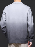 Asher | Mens Gradient Knit Cardigan Sweater Warm Coat