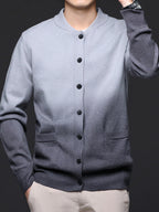 Asher | Mens Gradient Knit Cardigan Sweater Warm Coat