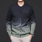 Asher | Mens Gradient Knit Cardigan Sweater Warm Coat