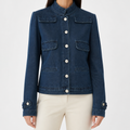 Ashlee | Womens Vintage Washed Denim Jacket, Blue