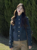 Ashlee | Womens Vintage Washed Denim Jacket