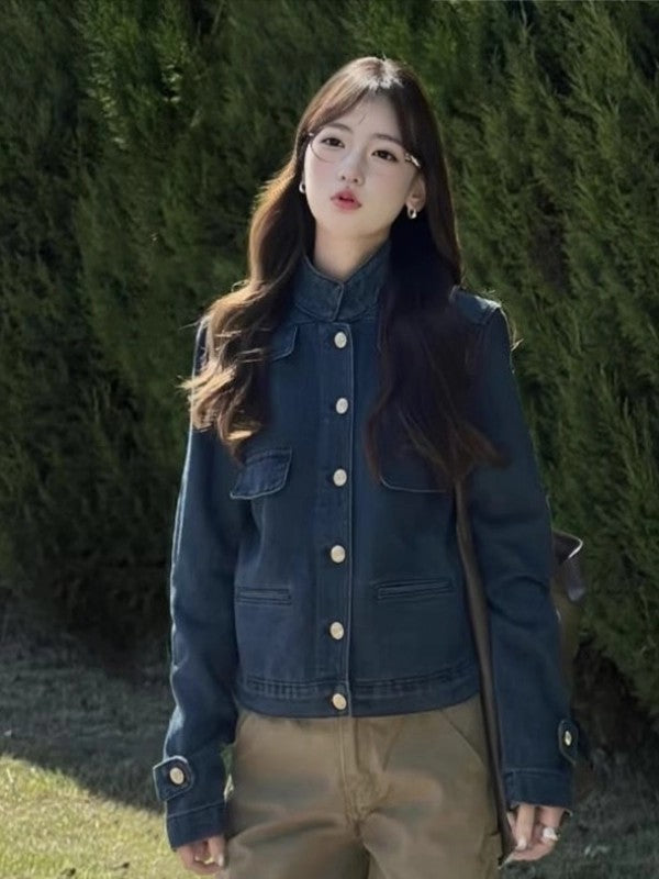 Ashlee | Womens Vintage Washed Denim Jacket