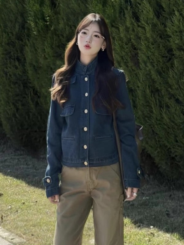 Ashlee | Womens Vintage Washed Denim Jacket
