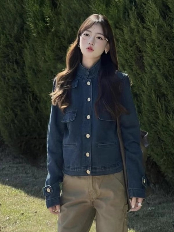 Ashlee | Womens Vintage Washed Denim Jacket