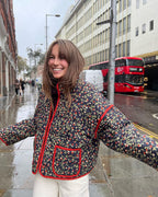 Audrina | Womens Lightweight Printed Padded Cotton Puffer Jacket