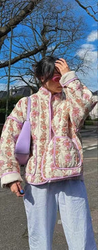 Audrina | Womens Lightweight Printed Padded Cotton Puffer Jacket