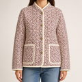 Audrina | Womens Lightweight Printed Padded Cotton Puffer Jacket, Brown