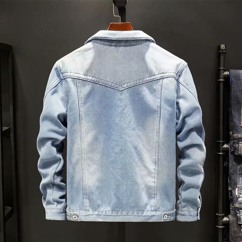 Augustus | Mens Fleece Lined Casual Denim Jean Jacket