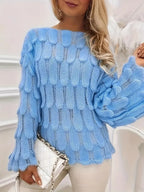 Avery | Womens Oversized Knit Loose Pullover Long Sleeve Sweater