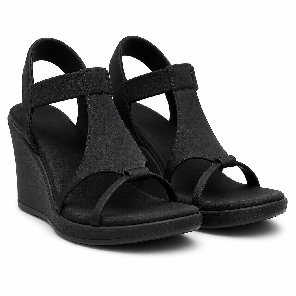 Bailey | Womens Comfortable Strappy Roman Wedge Heel Sandals