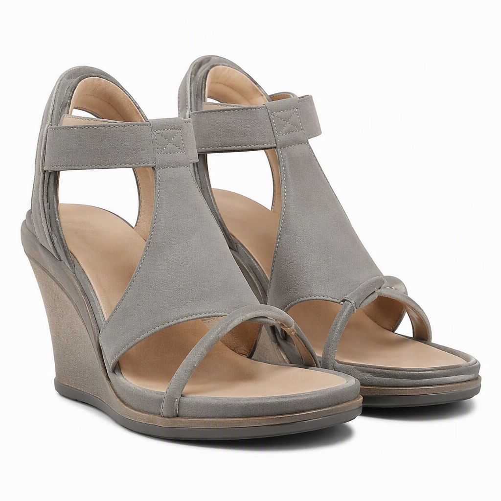Bailey | Womens Comfortable Strappy Roman Wedge Heel Sandals