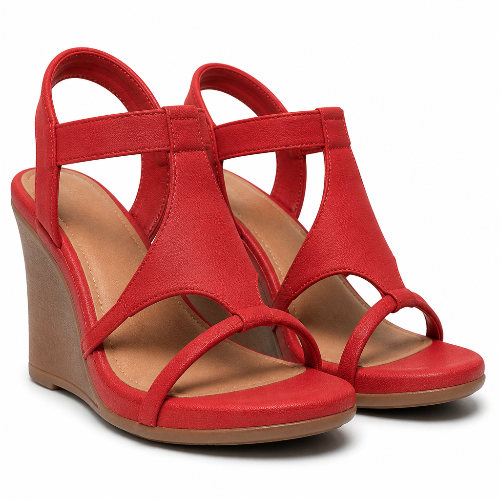 Bailey | Womens Comfortable Strappy Roman Wedge Heel Sandals