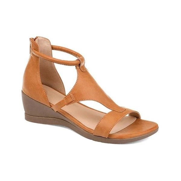 Bailey | Womens Comfortable Strappy Roman Wedge Heel Sandals