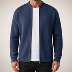 Barnaby | Mens Varsity Jacket Corduroy Baseball Bomber Casual Jacket, Navy Blue