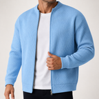 Barnaby | Mens Varsity Jacket Corduroy Baseball Bomber Casual Jacket, Sky Blue