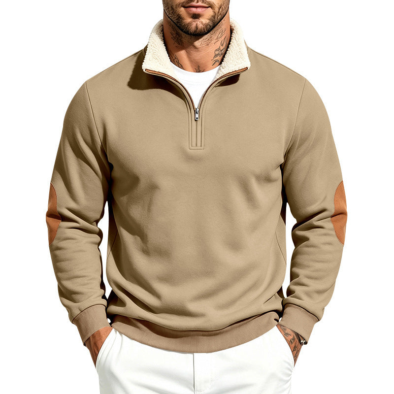 Barry | Mens Half Zip Fleece Sweatshirt Long Sleeve Pullover Top