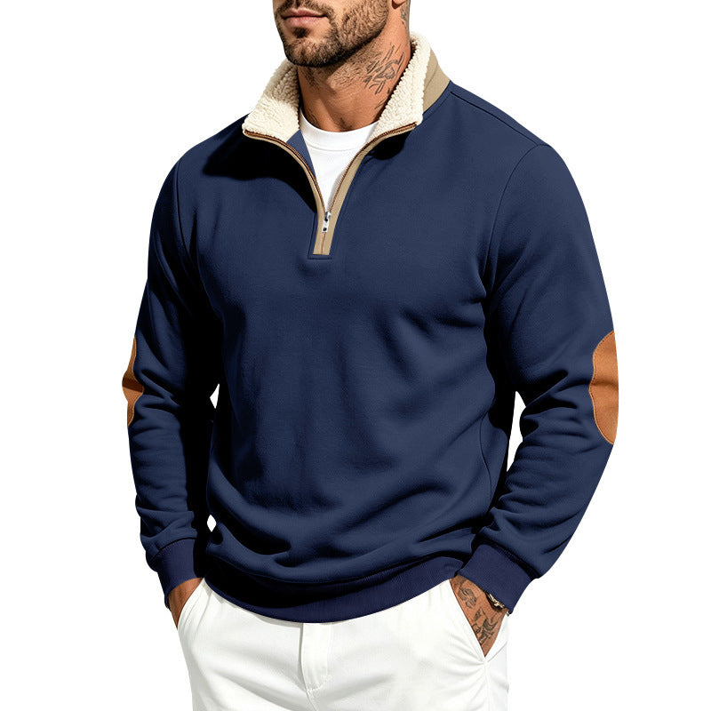 Barry | Mens Half Zip Fleece Sweatshirt Long Sleeve Pullover Top