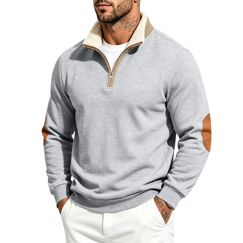 Barry | Mens Half Zip Fleece Sweatshirt Long Sleeve Pullover Top