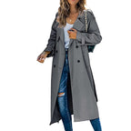Beatrice | Womens Double Breasted Belted Long Trench Coat