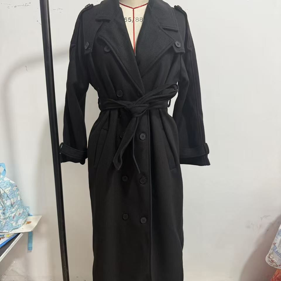 Beatrice | Womens Double Breasted Trench Long Coat - 4