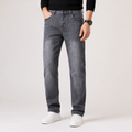 Ben | Mens Straight Leg Relaxed Loose Fit Stretch Washed Denim Jeans, Grey