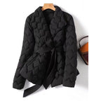Bernadette | Womens Padded Waist Cinching Cotton Coat - 2