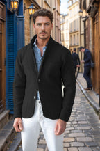 Bertram | Mens Casual Lapel Jacket, Black