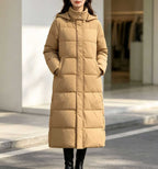 Bethany | Womens Long Quilted Padded Cotton Winter Coat
