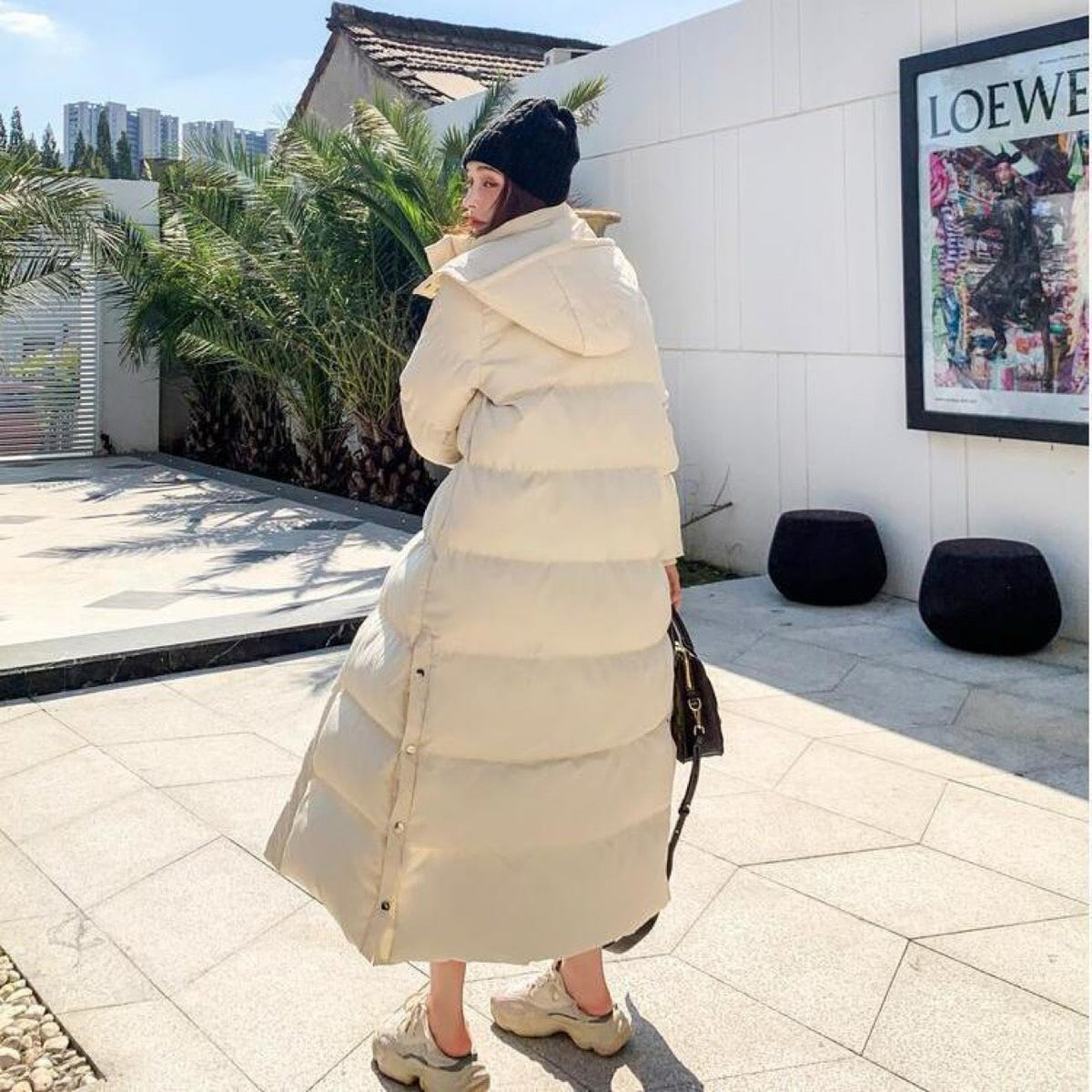 Bethany | Womens Long Quilted Padded Cotton Winter Coat