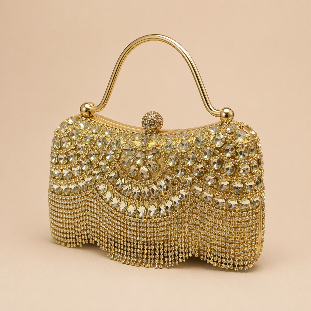 Beverly | Womens Clutch Purse Evening Dinner Party Handbag, Gold