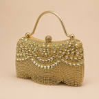 Beverly | Womens Clutch Purse Evening Dinner Party Handbag, Gold