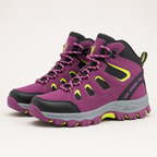 Billie | Womens Water Resistant Breathable High Top Walking Hiking Boots, Purple