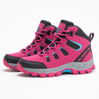 Billie | Womens Water Resistant Breathable High Top Walking Hiking Boots, Rose Red