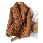 Blanche | Womens Waist Cinching Padded Cotton Puffer Winter Coat