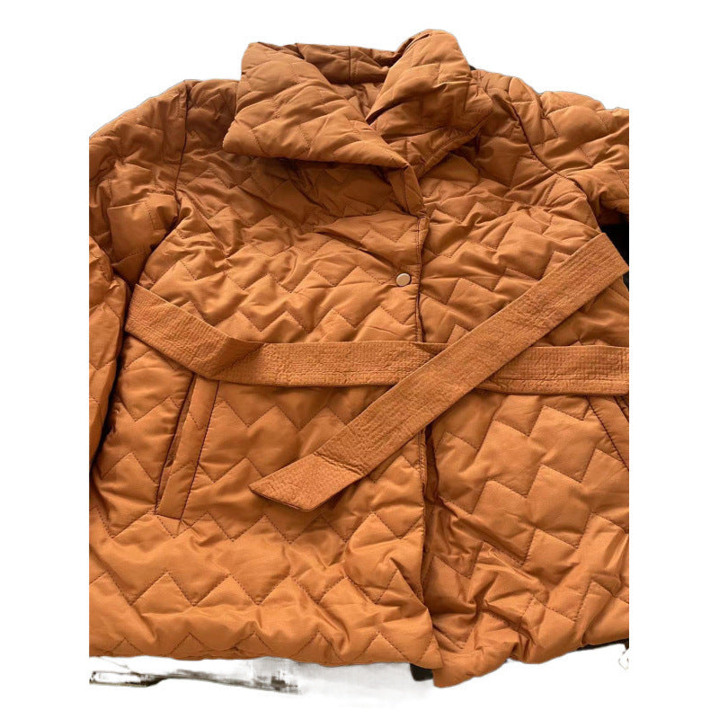 Blanche | Womens Waist Cinching Padded Cotton Puffer Winter Coat