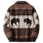 Bodhi | Mens Jacquard Knitted Jumper Jacket - 4