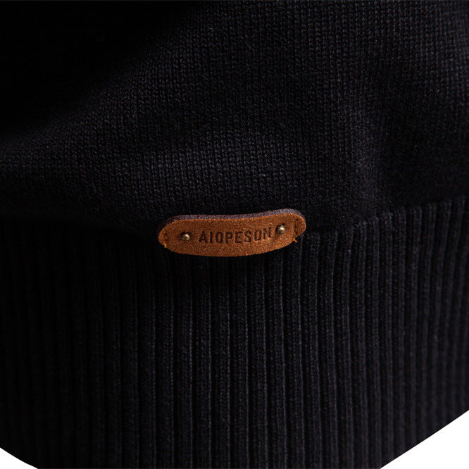 Bowen | Mens Half Zip Sweater Cotton Stand Collar Casual Pullover