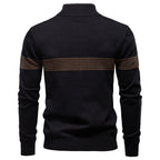 Bowen | Mens Half Zip Sweater Cotton Stand Collar Casual Pullover