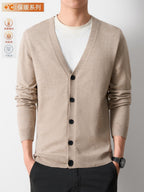 Bram | Mens V Neck Knit Cardigan - 1