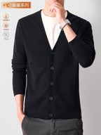 Bram | Mens V Neck Knit Cardigan - 3