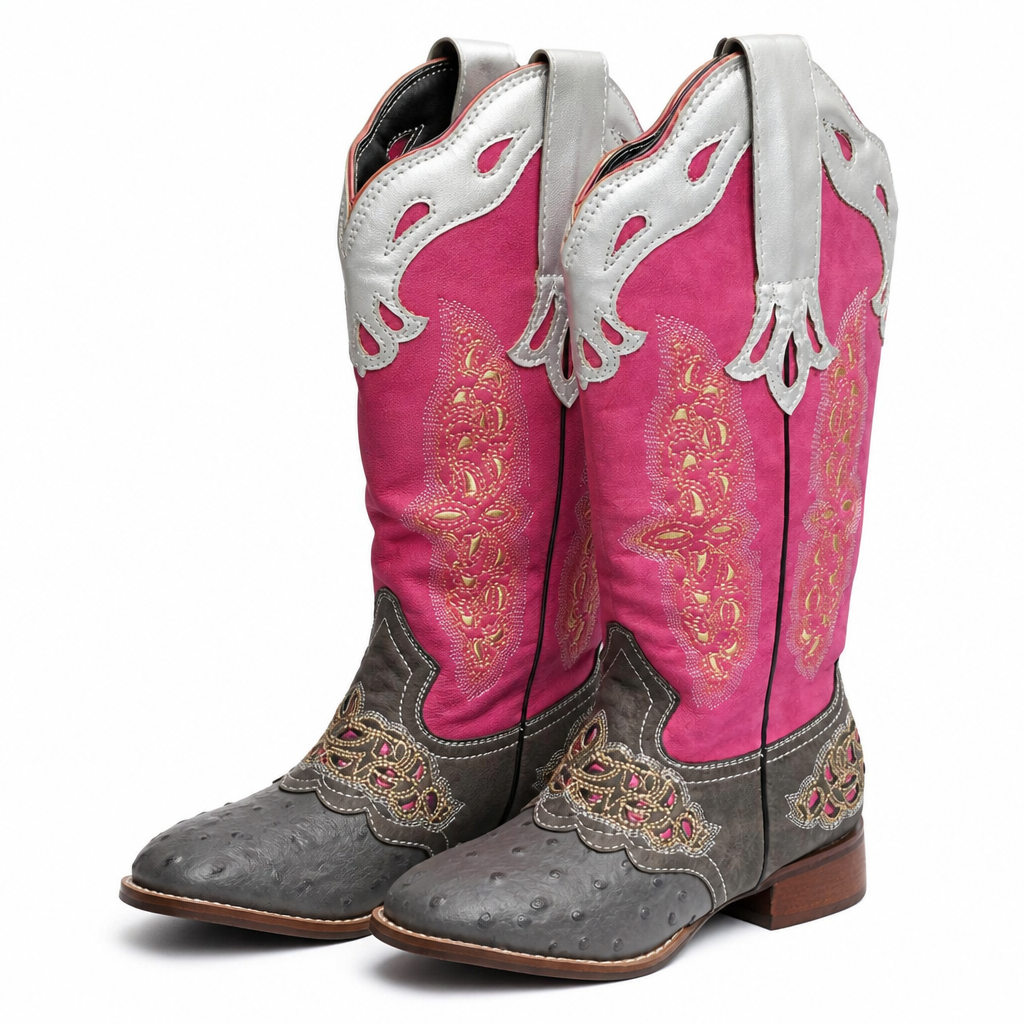 Brenda | Womens Western Riding Square Toe Chunky Heel Long Boots